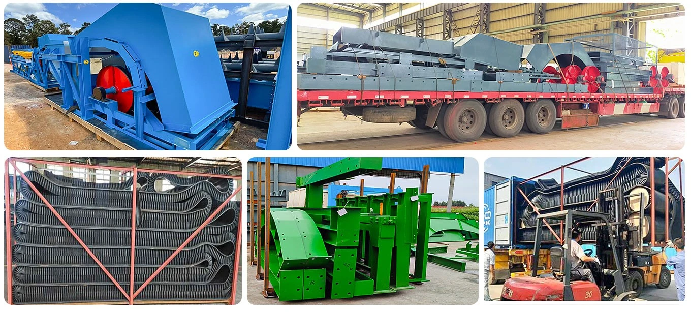 Steep Incline Corrugated Sidewall Belt Conveyor Package Delivery Steep Incline Corrugated Sidewall Belt Conveyor Package Delivery