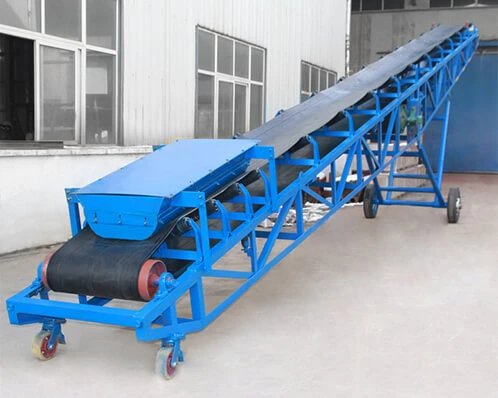 Mobile Inclined Belt Conveyors For Construction Materials factory